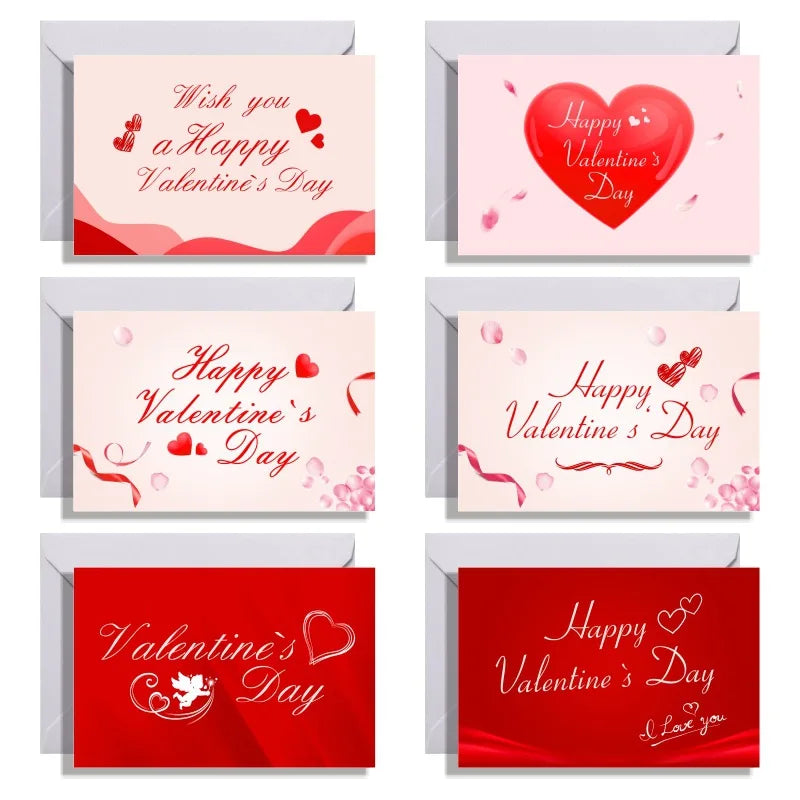 Red Kraft Paper Love Cards – Wedding & Valentine's Greeting
