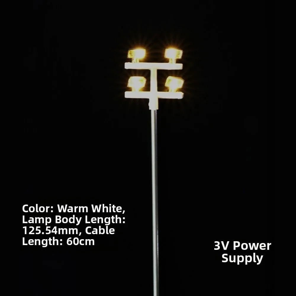 Miniature Street Tower Lamppost 125mm Model Layout 3V 12V LED