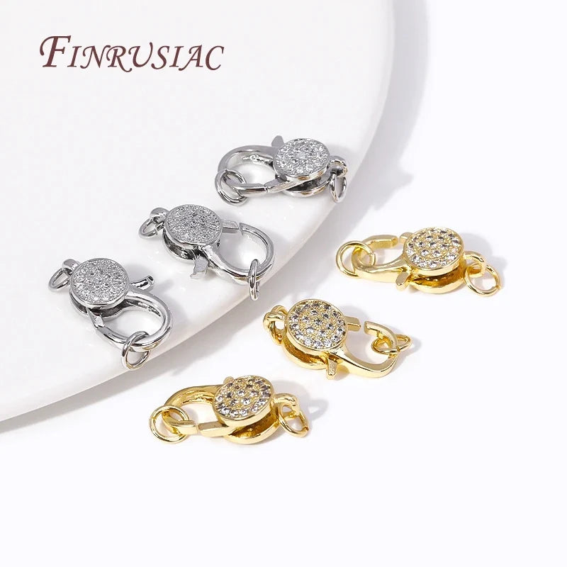 18K Gold Plated Zircon Lobster Clasps – DIY Jewelry Findings