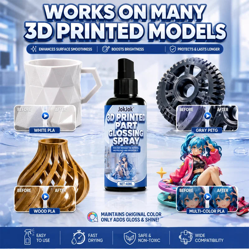 3D Print Polishing Spray – Gloss Finish PLA ABS PETG Models