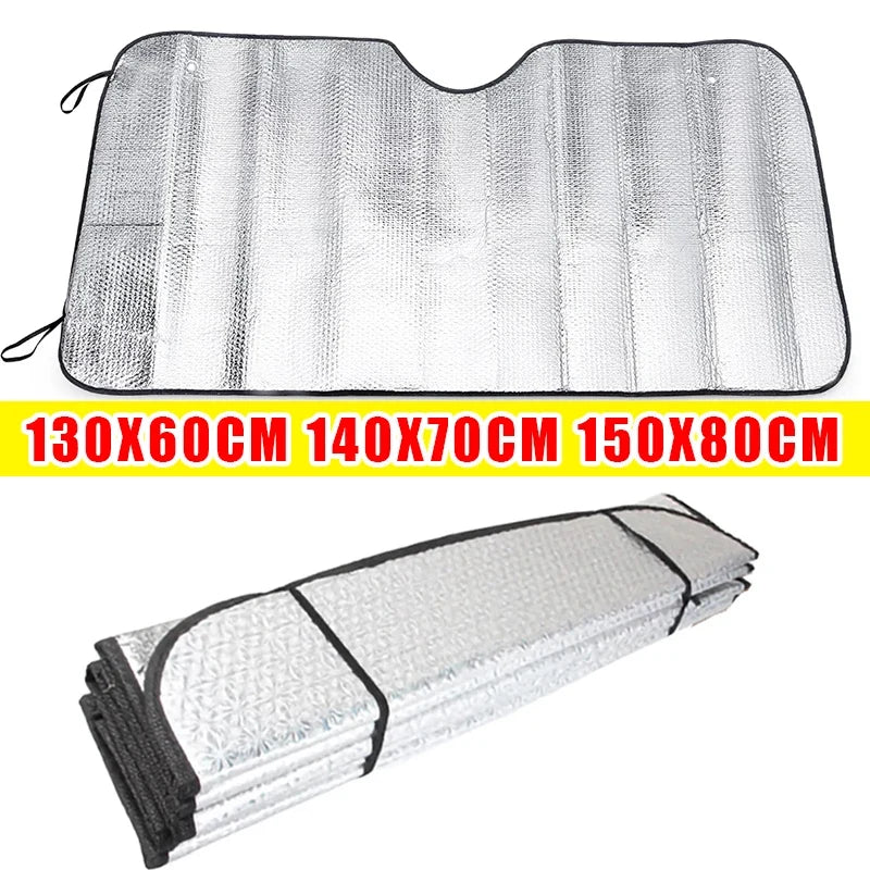 140x70CM Car Windshield Sun Shade – UV & Snow Cover Visor