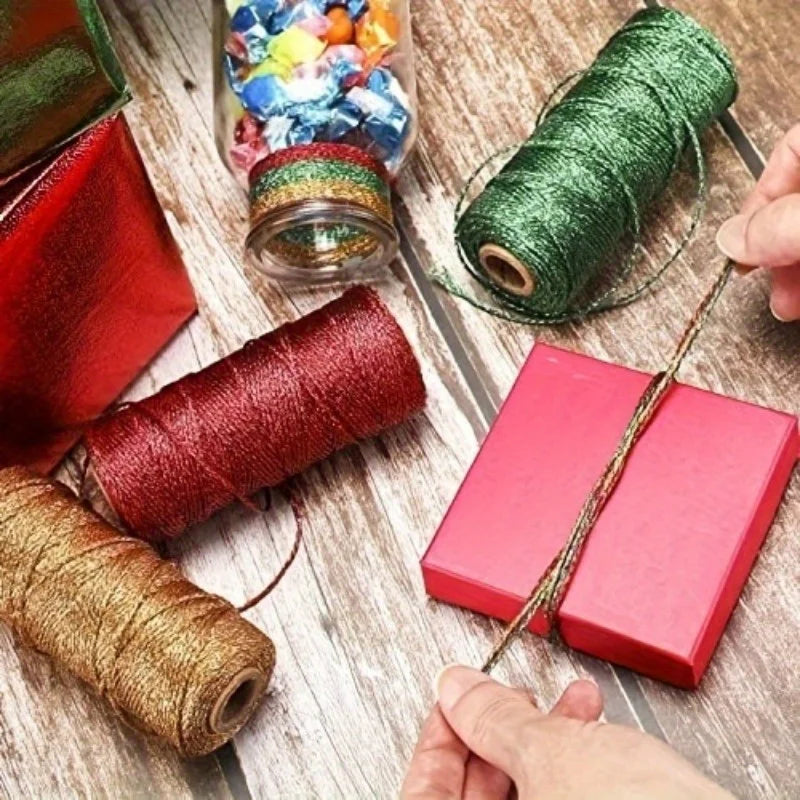 1.5mm 100M Gold Silver Macrame Cord Rope for DIY Crafts