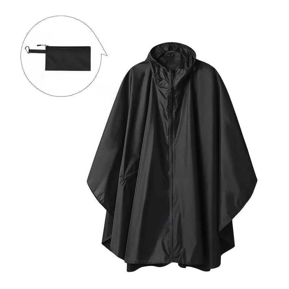 3-in-1 Hooded Waterproof Raincoat – Lightweight Outdoor Poncho