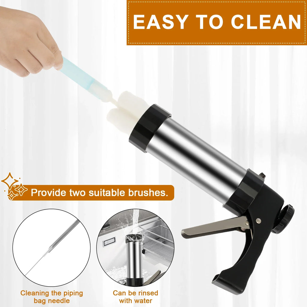 Stainless Steel Churro Maker Machine Kit with 3 Nozzle Tips