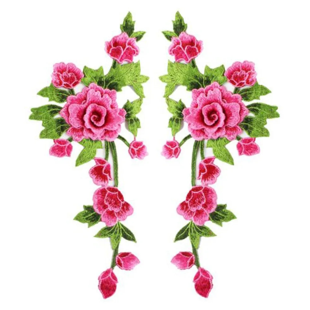 3D Rose Flower Embroidery Applique Patches – DIY Sewing
