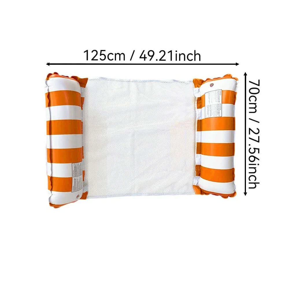 Inflatable Floating Water Hammock Pool Mat – PVC Air Mattress