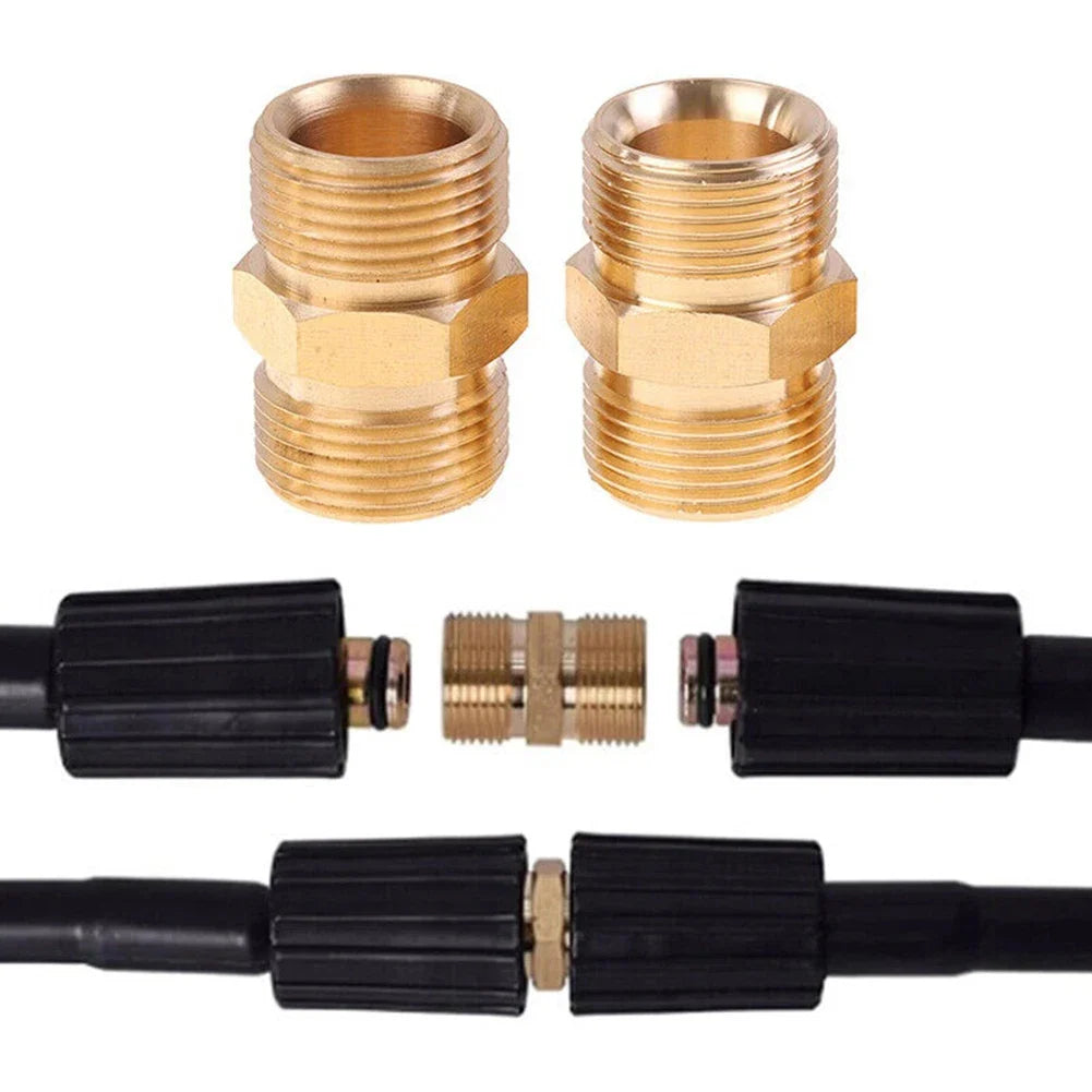M22 Brass Pressure Washer Hose Adapter 14mm to 15mm