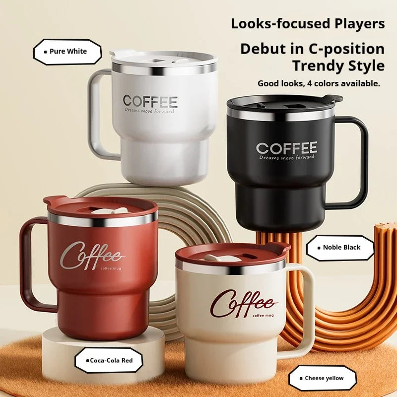 400ml Double Wall Stainless Steel Thermal Coffee Mug | Leak-Proof