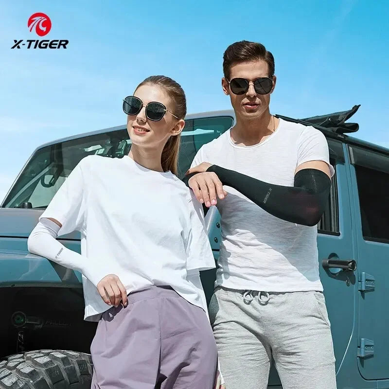 X-TIGER Ice Silk Arm Sleeves – UV Protection for Sports