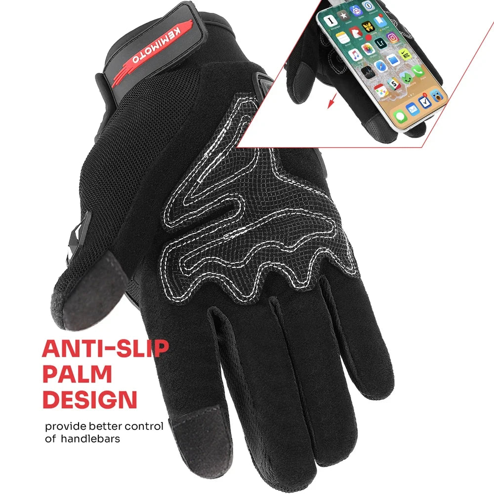 KEMITOUR Summer Motorcycle Gloves Touch Screen MTB Unisex