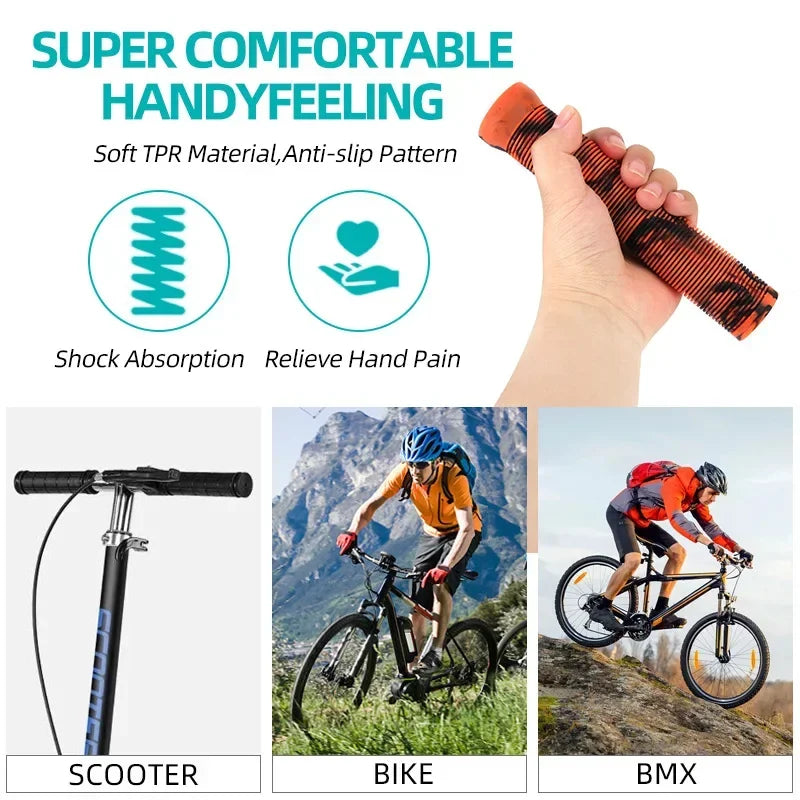 BUCKLOS 165mm Rubber Bike Handlebar Grips – Anti-Slip Pair