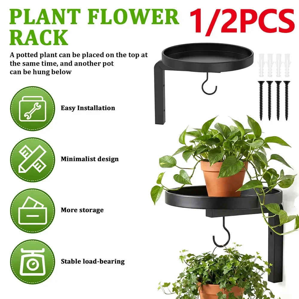 Metal Wall Plant Holder Set 2/3Pcs – Rustproof Flower Pot Stand