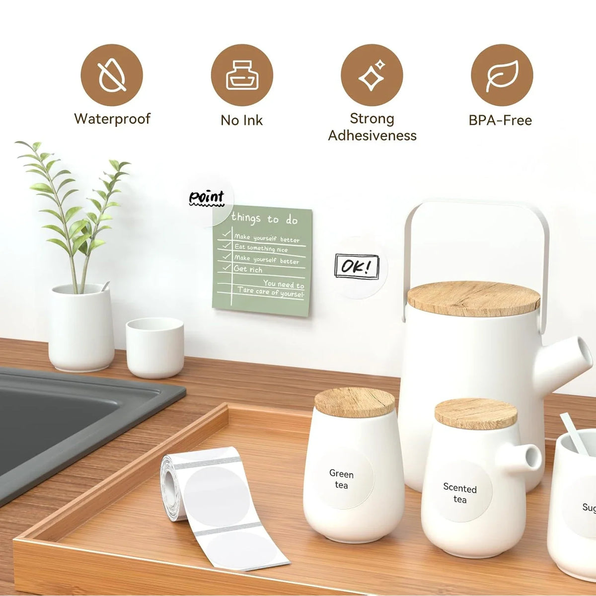 NiiMBOT Thermal Label Paper – Waterproof Self-Adhesive Stickers