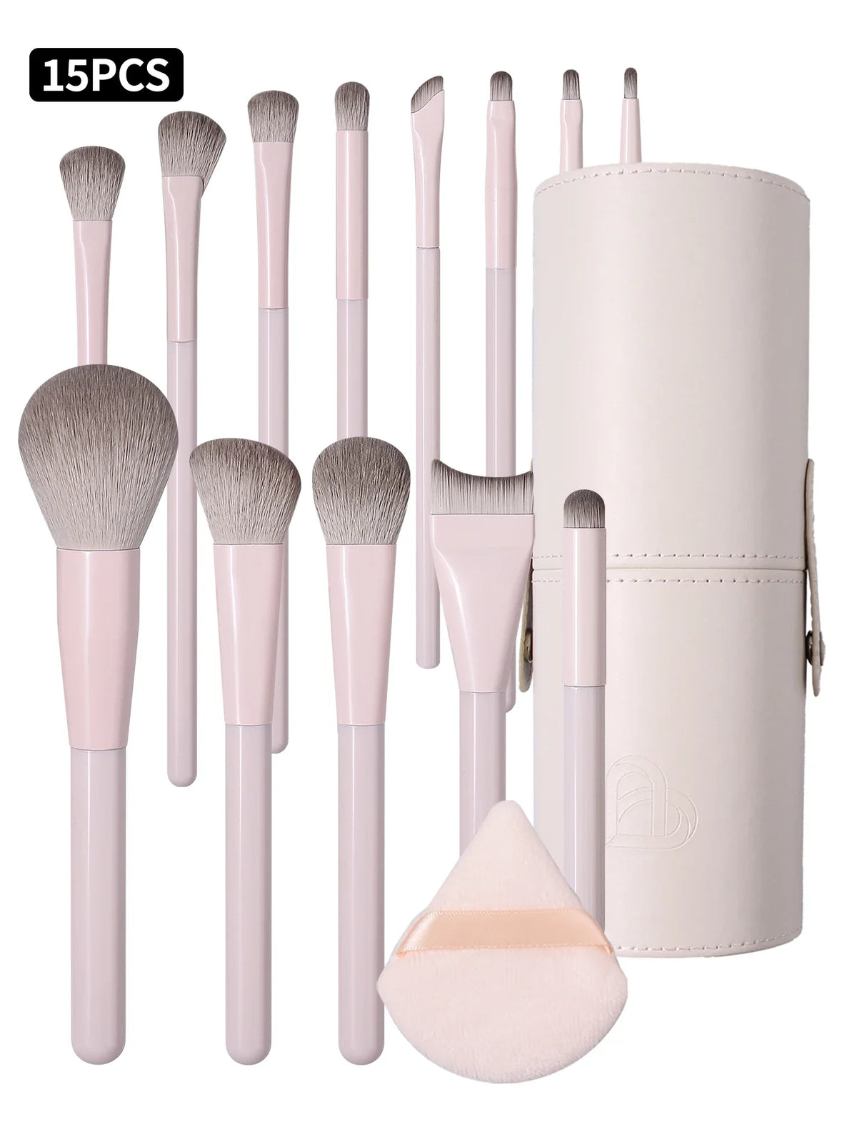 15-Pc Professional Makeup Brush Set with Travel Case | Nixie