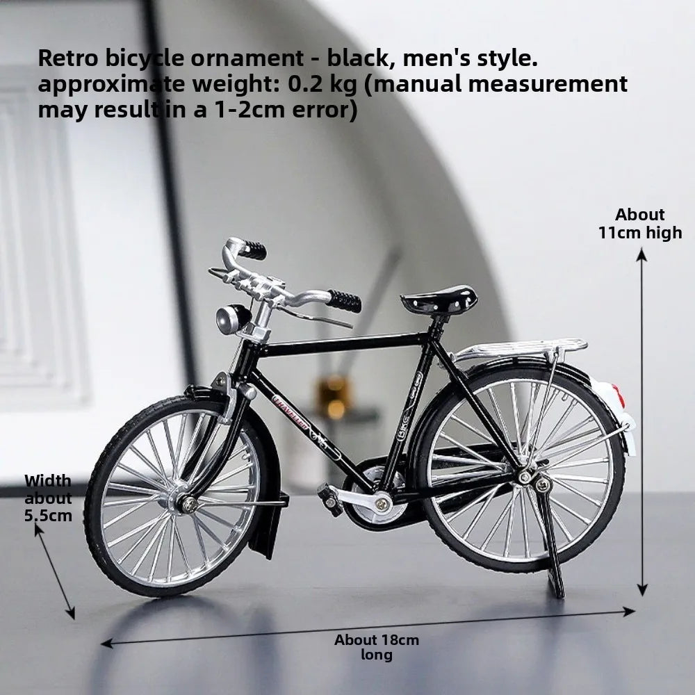 Mini DIY Retro Alloy Bicycle Model Kit | 1:10 Scale Collectible