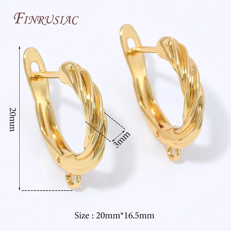 18K Gold Plated Water Drop Huggie Earring Clasp – Pearl Post