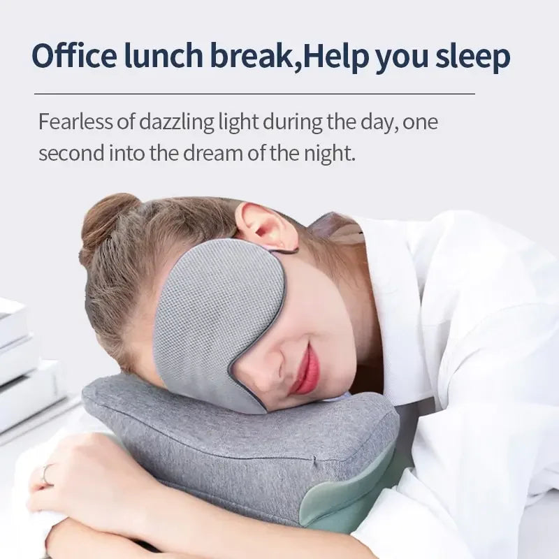 Korean Ice Silk Sleep Mask – Dual Use, Adjustable, Light Blocking