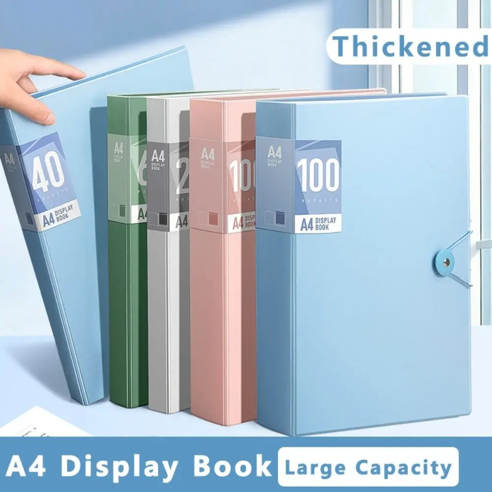 Morandi A4 Display Book 20–100 Pockets | File Organizer Folder