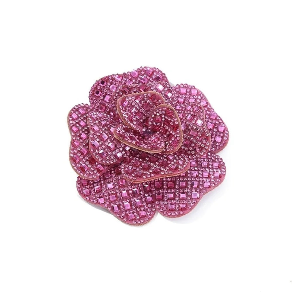 3D Rhinestone Flower Patch – DIY Brooch Corsage Badge