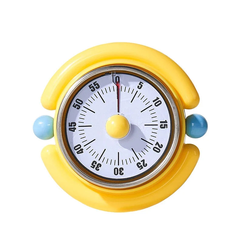 Vintage Mechanical Kitchen Timer – 60-Min Magnetic Countdown