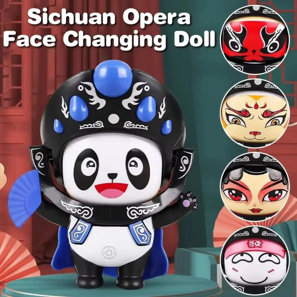 Sichuan Opera Panda Face-Changing Figurine | 5 Expressions