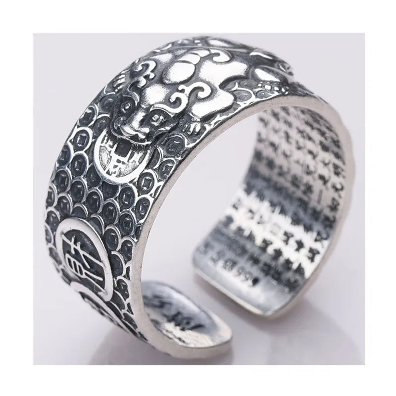 Vintage Punk Dragon Snake Tiger Adjustable Ring | Unisex