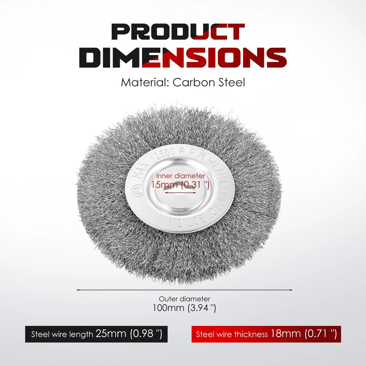 2-Pack Steel Wire Wheel Brush for Bench Grinder – Deburring