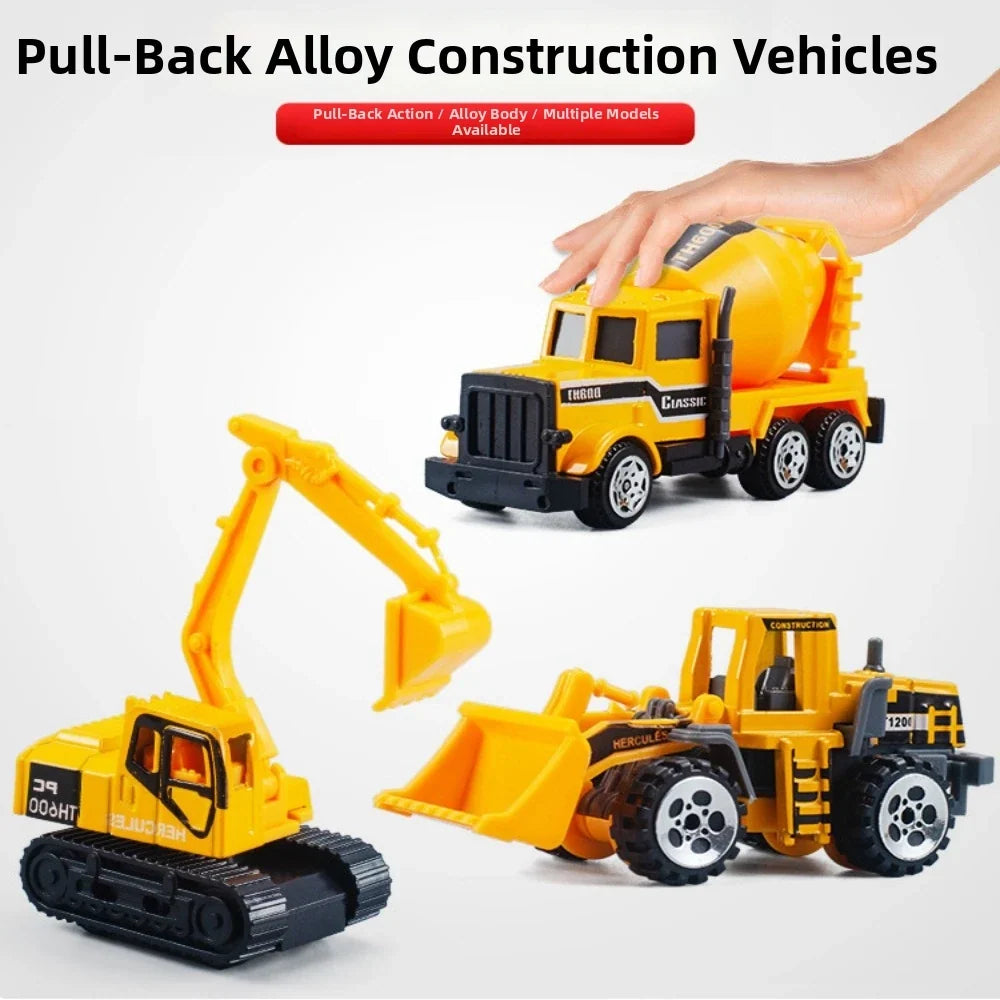 Mini Alloy Tractor & Engineering Vehicle Set – 3-Pack
