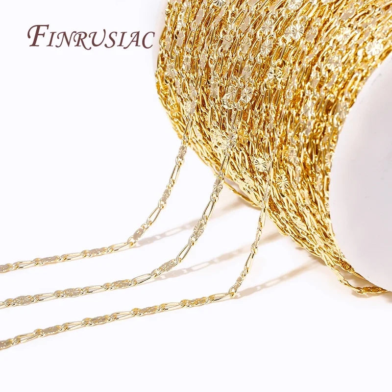 14K Gold Plated Bulk Cable Chain Spool – DIY Jewelry Making