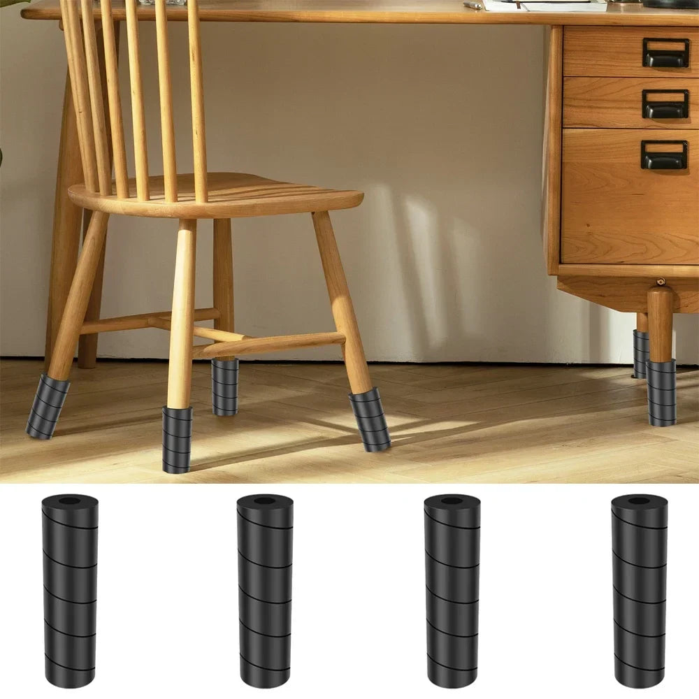 4-Pack EPDM Rubber Furniture Leg Covers – Non-Slip Protectors