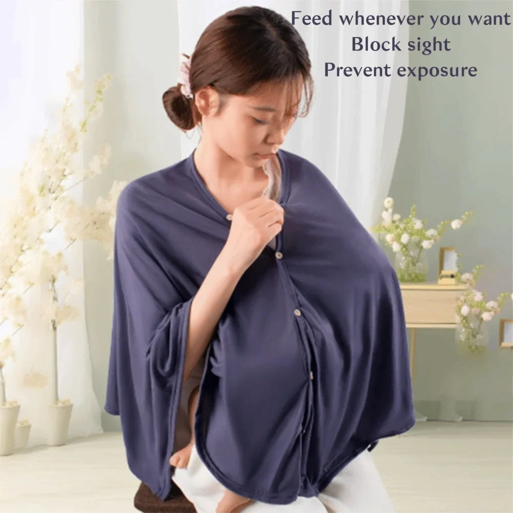 Nursing Cover Breastfeeding Shawl – Breathable Multipurpose Blanket