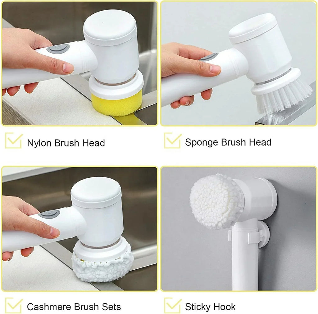 Portable Electric Spin Scrubber – Wireless Rotary Cleaning Brush