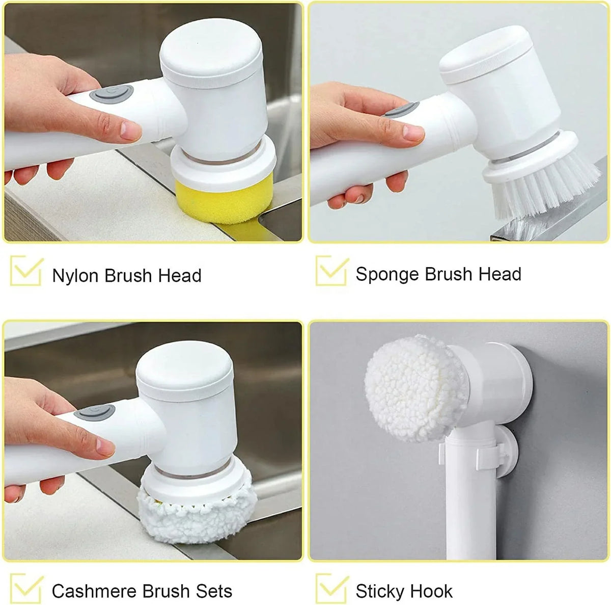 Portable Electric Spin Scrubber – Wireless Rotary Cleaning Brush