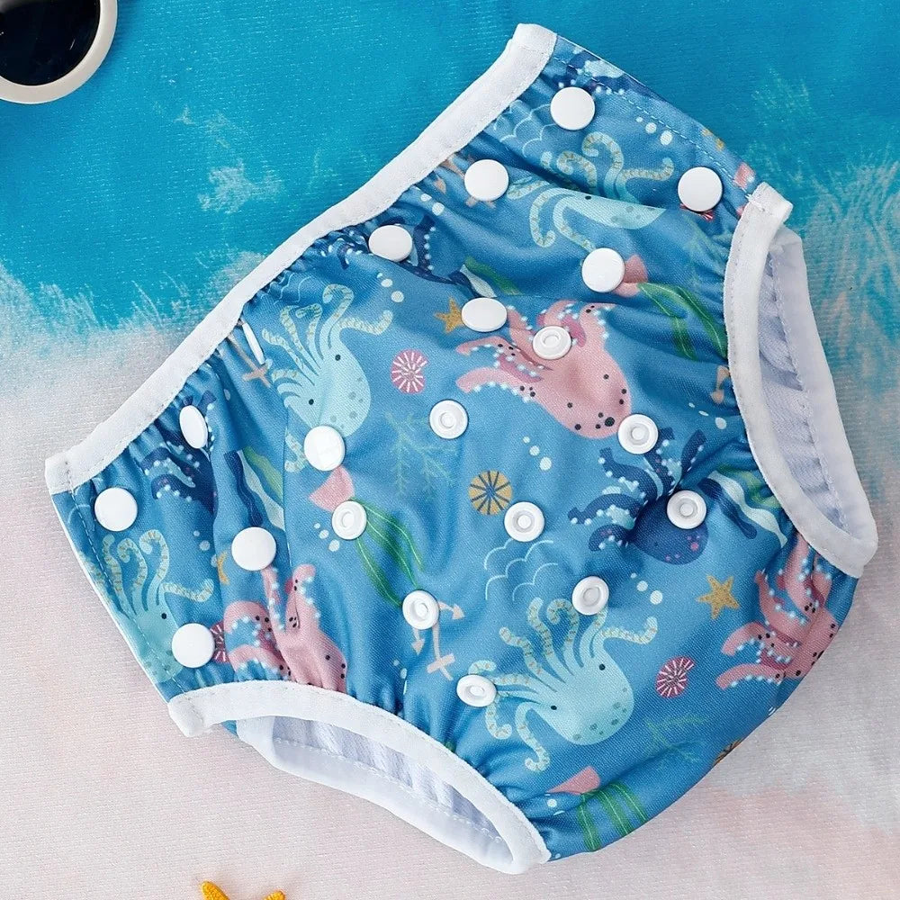 Reusable Swim Diaper – Adjustable Snap Waterproof Baby Pants