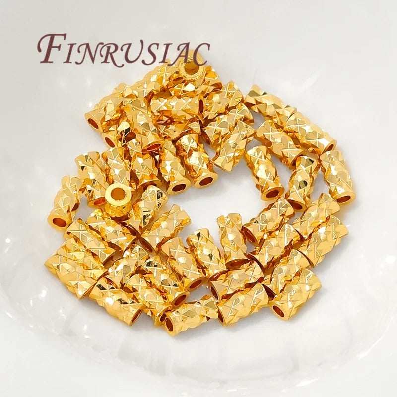 18K Gold Plated Spacer Beads – DIY Jewelry Making (10-30pcs)
