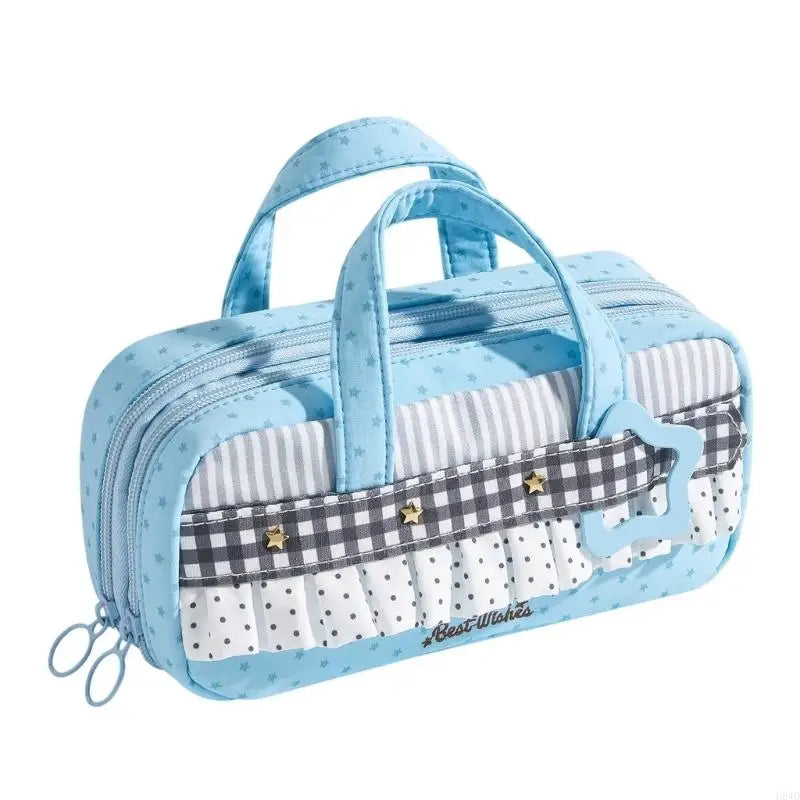 Zippered Pencil Case with Top Handle – School & Office Use