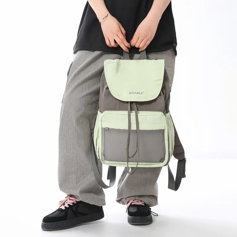 Japanese Retro Lightweight Backpack – Large Capacity Women's Bag