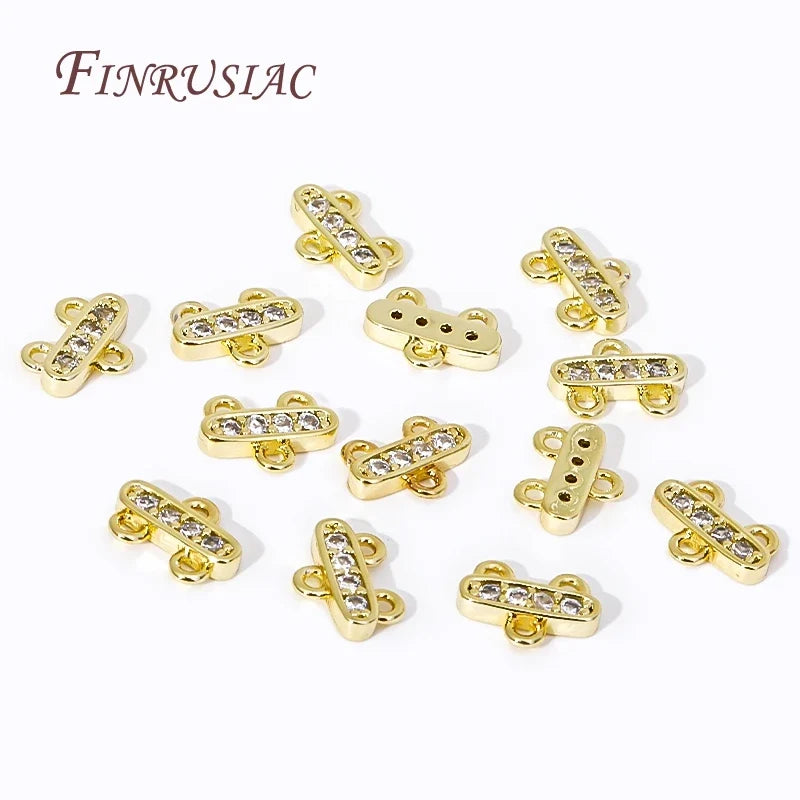 18K Gold Plated Necklace Connector Bar Clasps – 2/3 Strand