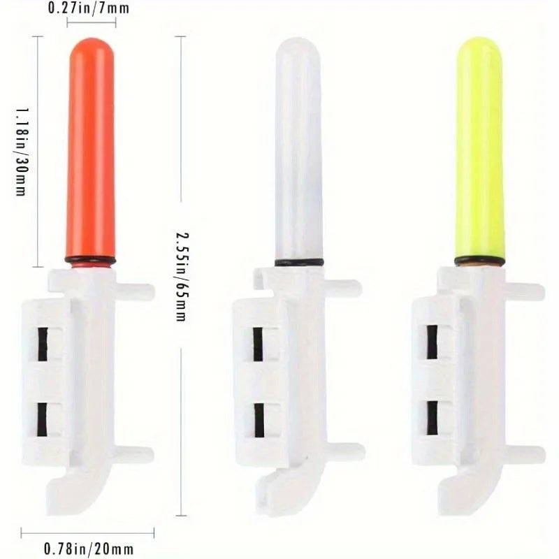 5Pcs LED Fishing Rod Tip Lights with Bells & CR425 Battery