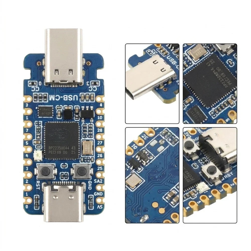 RP2350 Dual-Core USB-C Microcontroller Dev Board | ARM & RISC-V