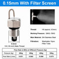 Ruby Impact Misting Nozzle 1/8" – 304 Stainless Steel + Filter