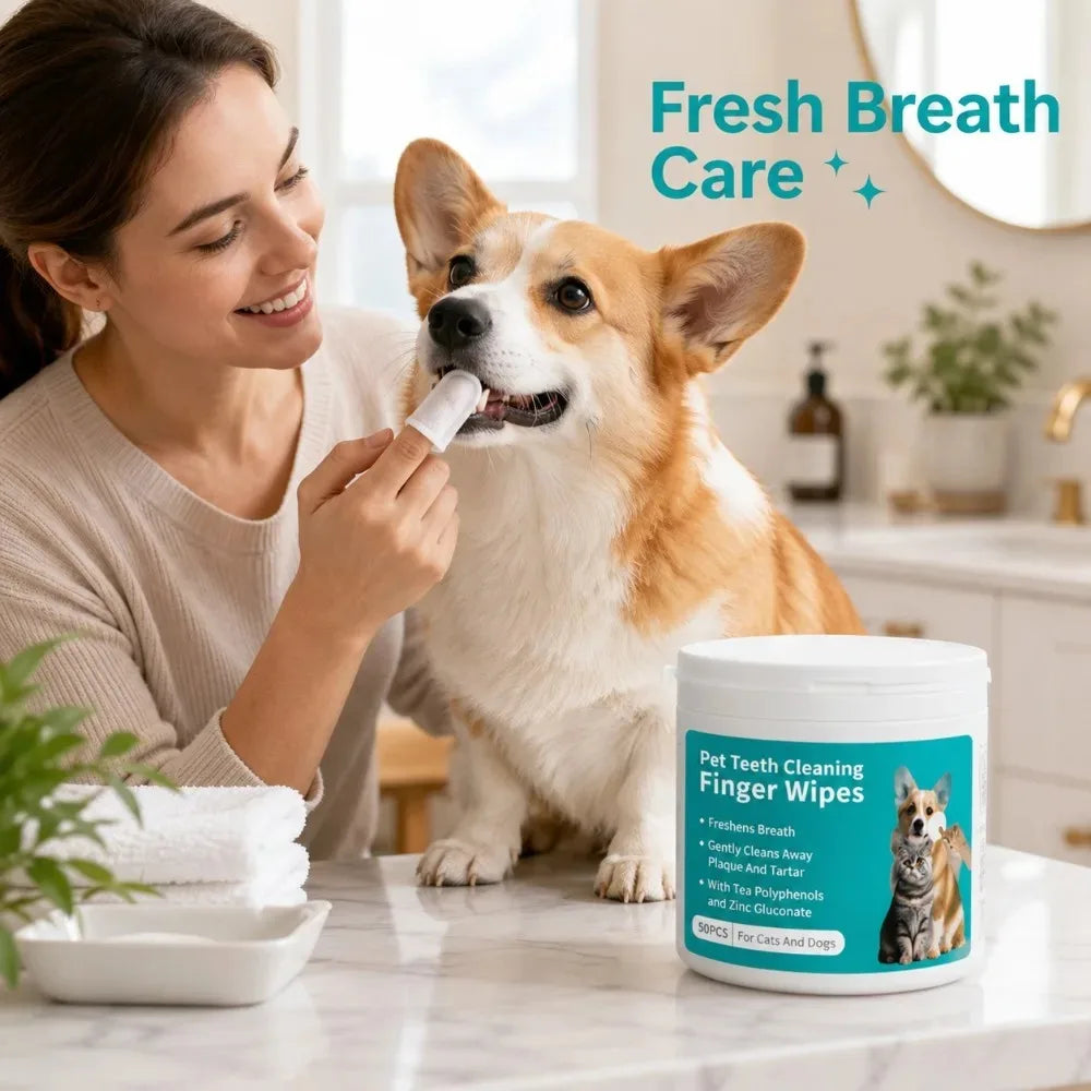 Pet Grooming Wipes for Eyes, Ears & Teeth – Dogs & Cats