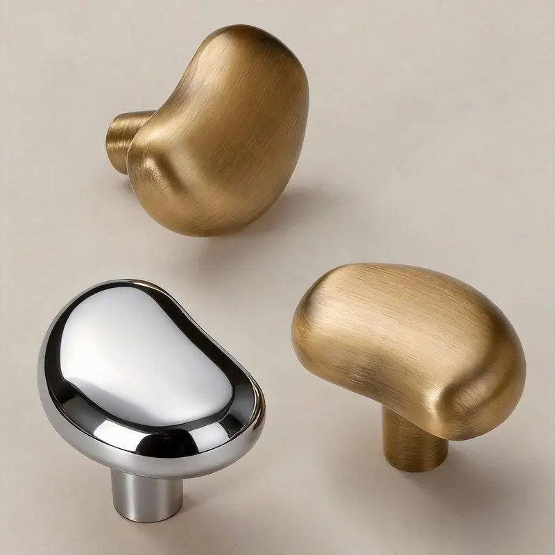 Zinc Alloy Cabinet Handle Bright Silver Single Hole Drawer Pull