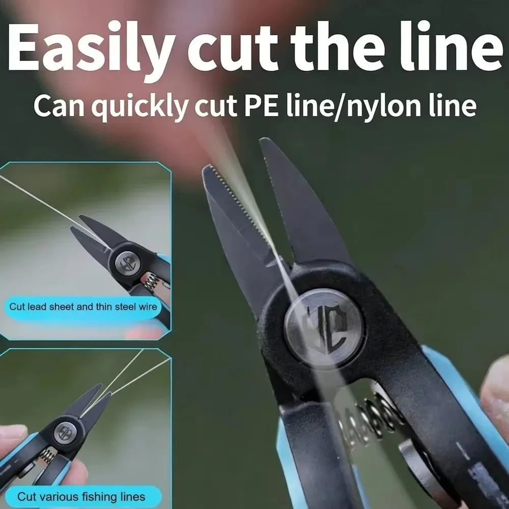 Serrated Fishing Scissors Stainless Steel PE Line Cutter
