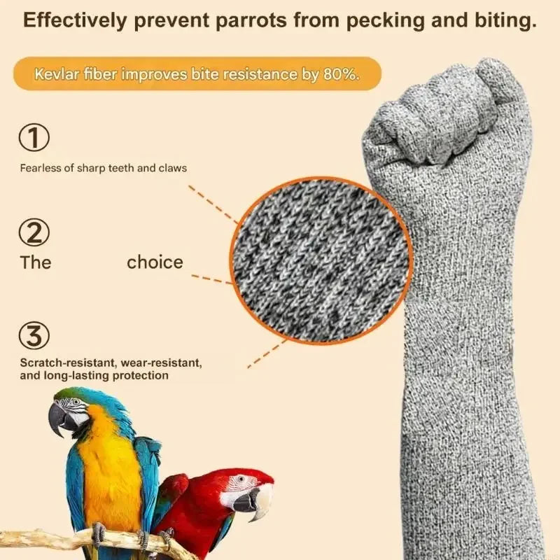 Parrot Anti-Bite Loofah Gloves – Bird Training Hand Guard