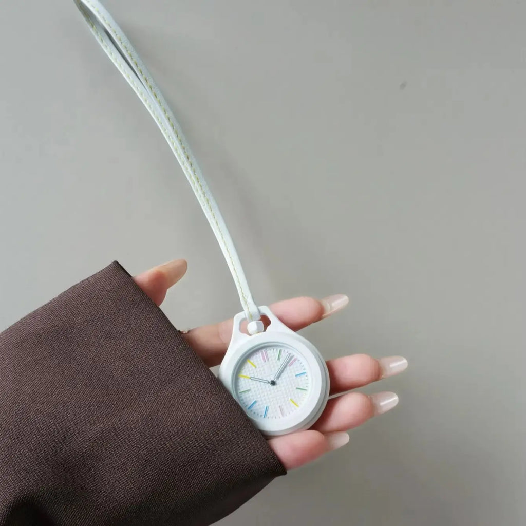 Round Quartz Hanging Watch – Backpack Pendant Portable Clock