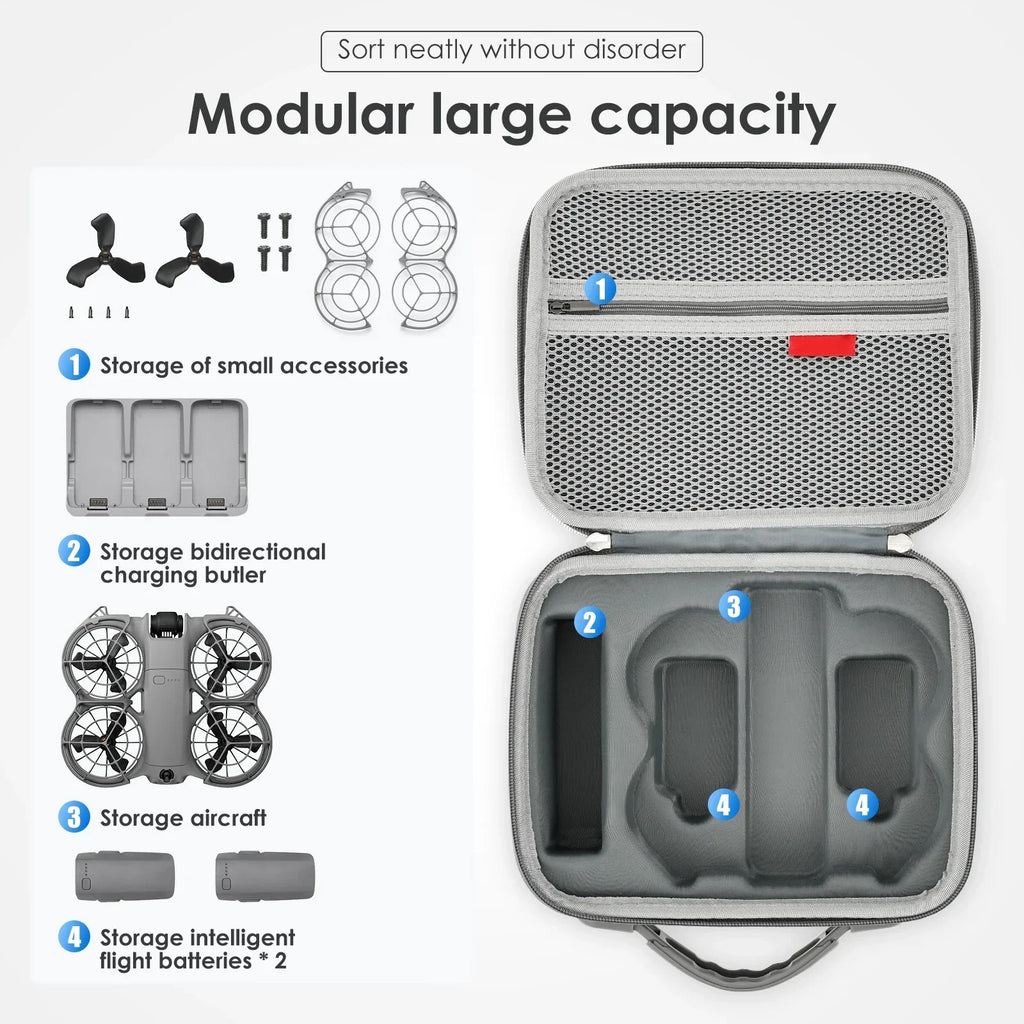 DJI NEO 2 Shockproof Carrying Case | PU Shoulder Bag