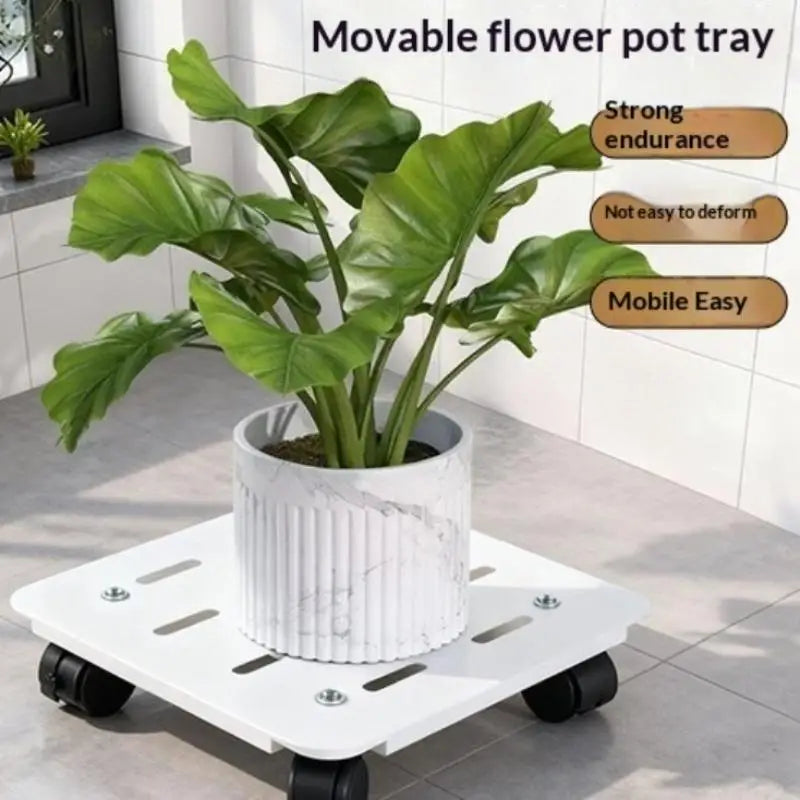 Mobile Plant Pot Tray with Wheels – Heavy Duty Rolling Trolley