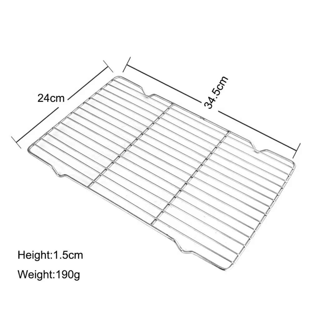 Stainless Steel Cooling Rack – Non-Stick BBQ & Baking Tray