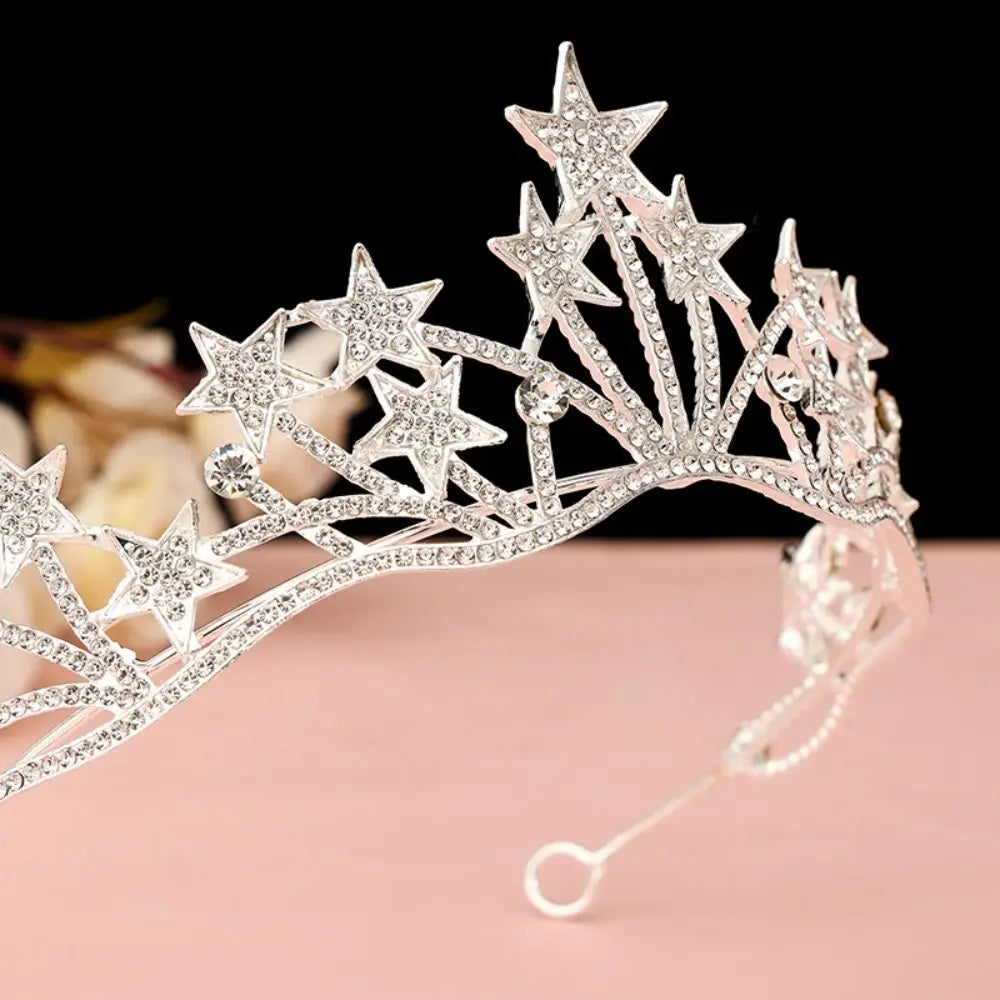 Baroque Crystal Rhinestone Crown Tiara – Gold & Silver Bridal